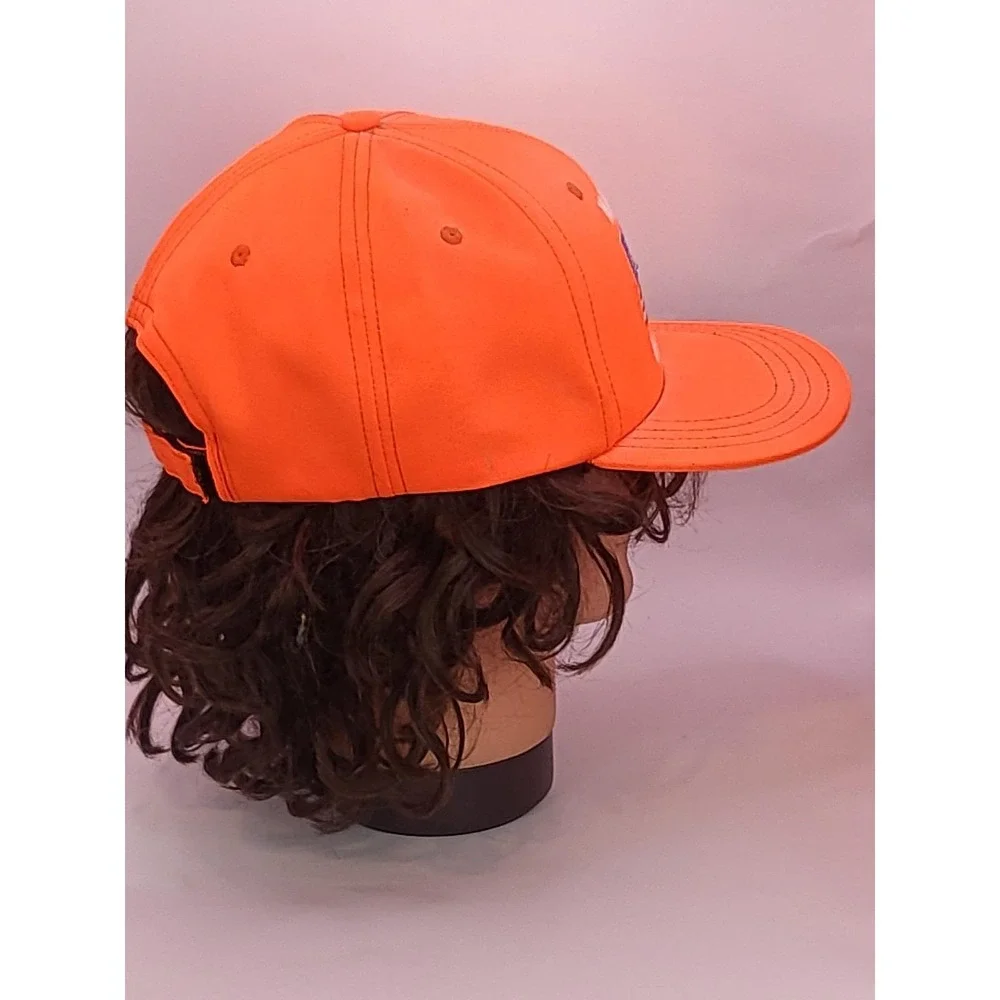 Vintage Unionwear Made‎ in America Orange Baseball Cap Hat USA Flag Casualwear